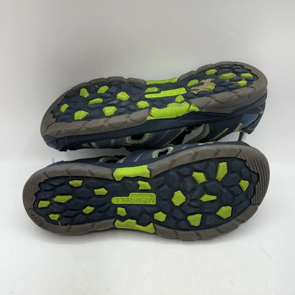 Merrell Hydro Mens 7 Navy Blue Leather Water Sandals‎ Hiking Shoes